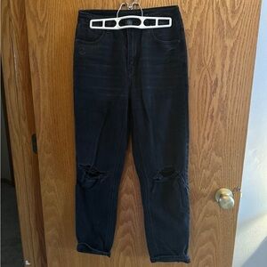 American Eagle Outfitters Black Distressed Boyfriend Jeans